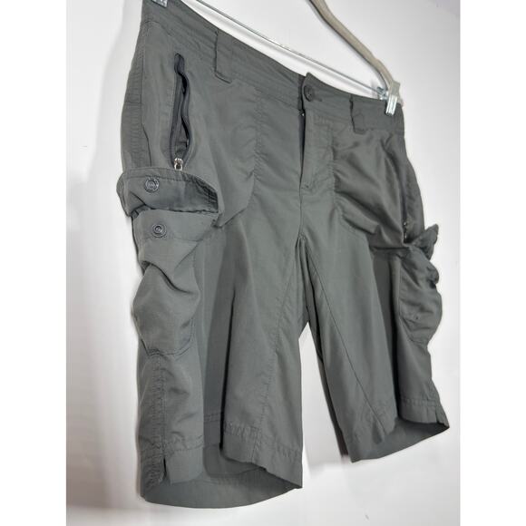 Columbia Womens Outdoor Hiking Active Grey Shorts Zipper Pockets Quick Dry Size6 - Picture 9 of 11